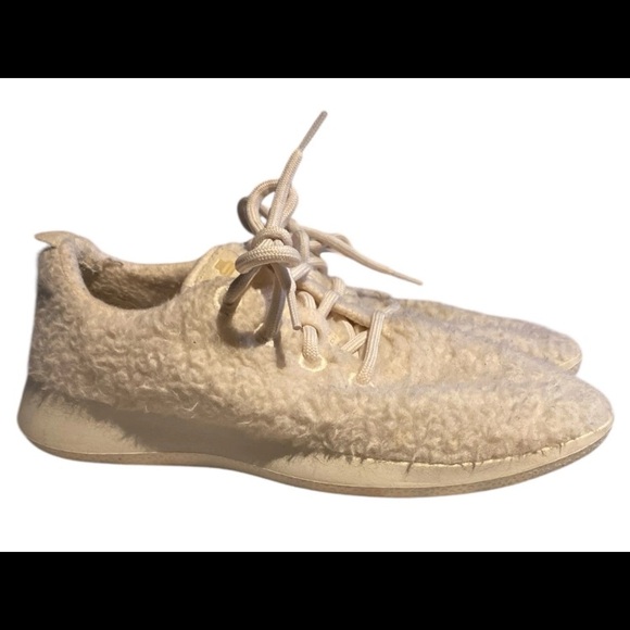 Allbirds Wool Runner Fluffs Womens Sz 7 Natural Running Training Sneakers Shoes - Picture 1 of 8